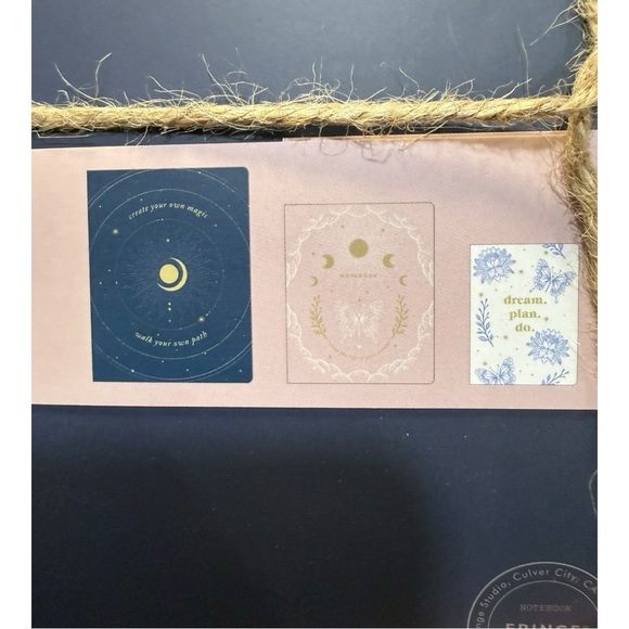 Fringe Studio Journals Set of 3 – Celestial Floral Saddle Stitch Notebooks NWT - Picture 5 of 5